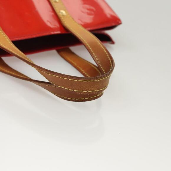 LOUIS VUITTON Monogram Vernis Reade PM Hand Bag Red Rouge M91088 - Picture 7 of 12